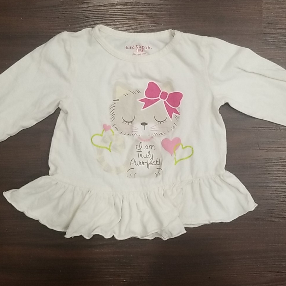 4/$15 Cat Frilly Longsleeve